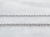 Thick 22-Inch White Gold Wheat Chain