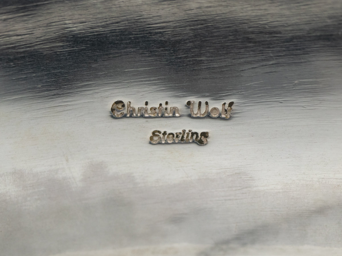 Sterling Silver Christin Wolf Native American Cuff Bracelet