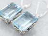 Stunning Blue Topaz and Diamond Drop Earrings
