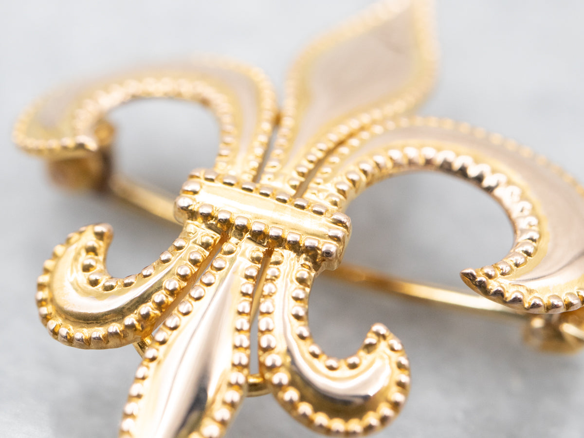 Victorian Fleur De Lis Brooch