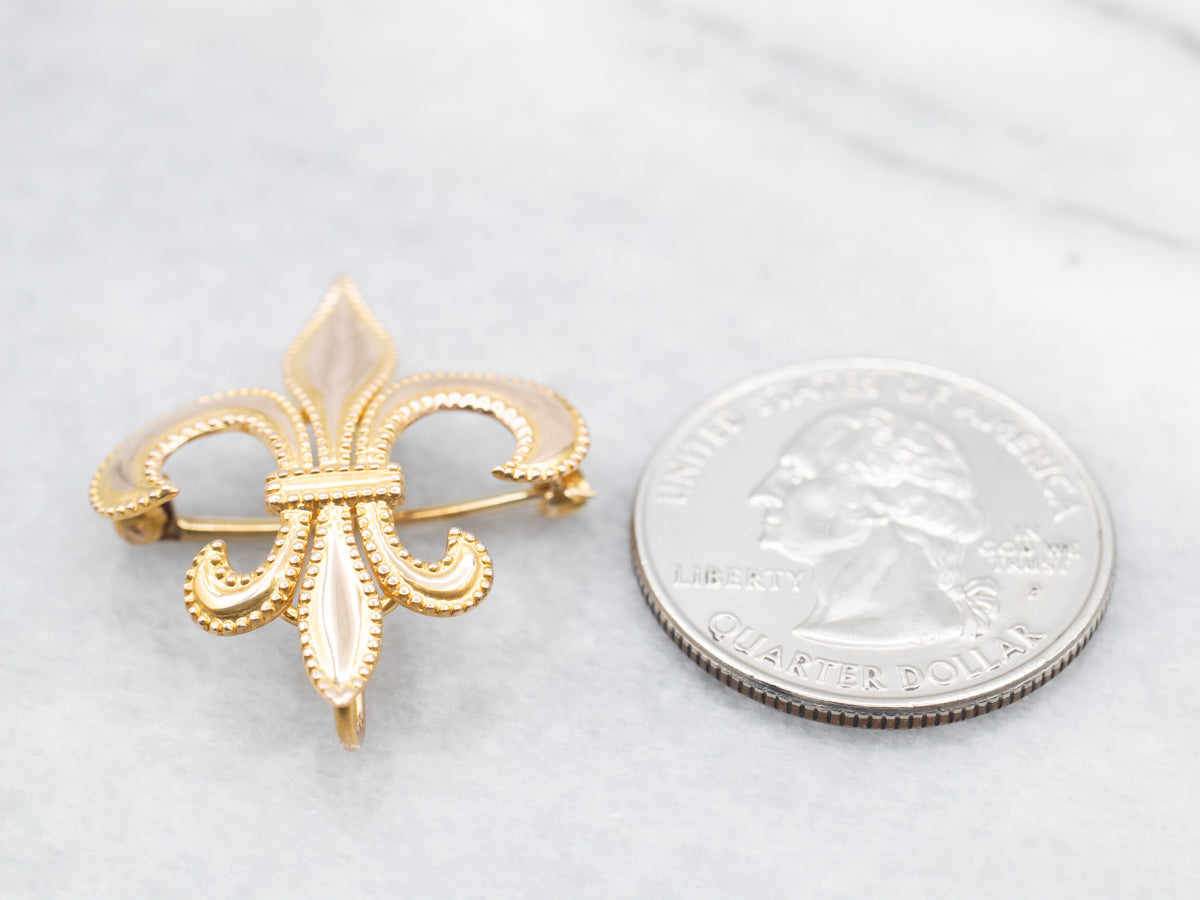Victorian Fleur De Lis Brooch