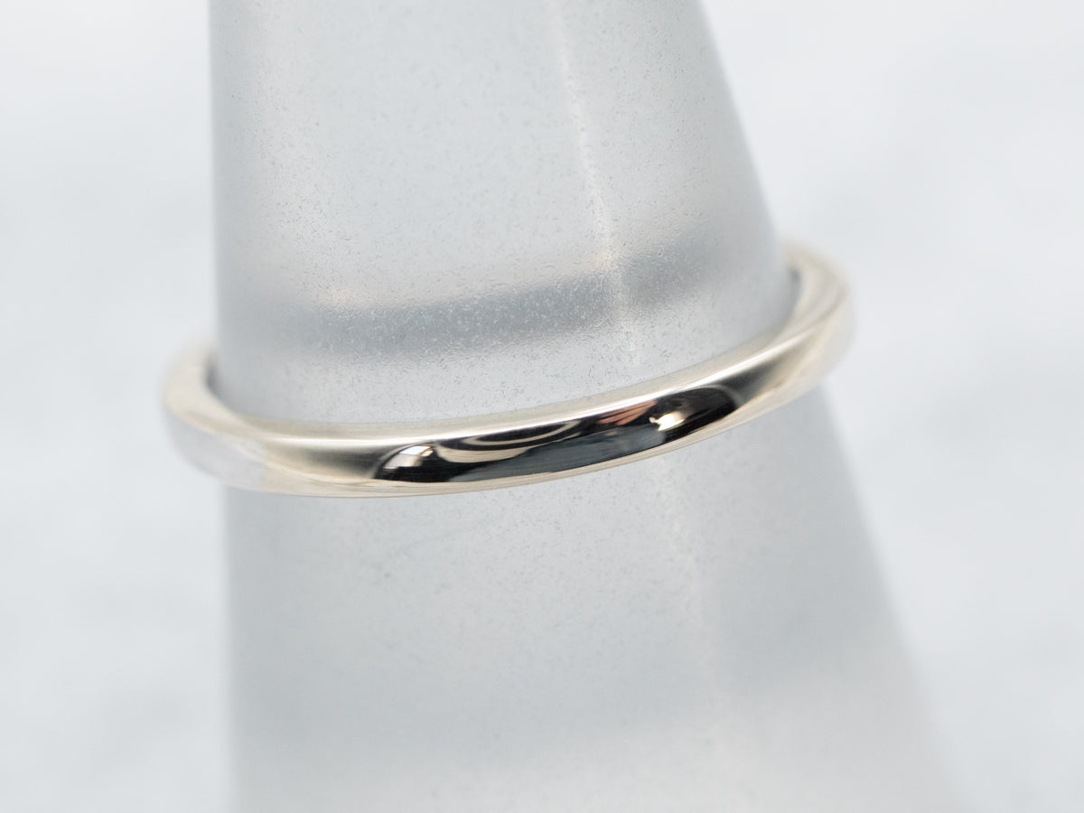 Classic White Gold Wedding Band