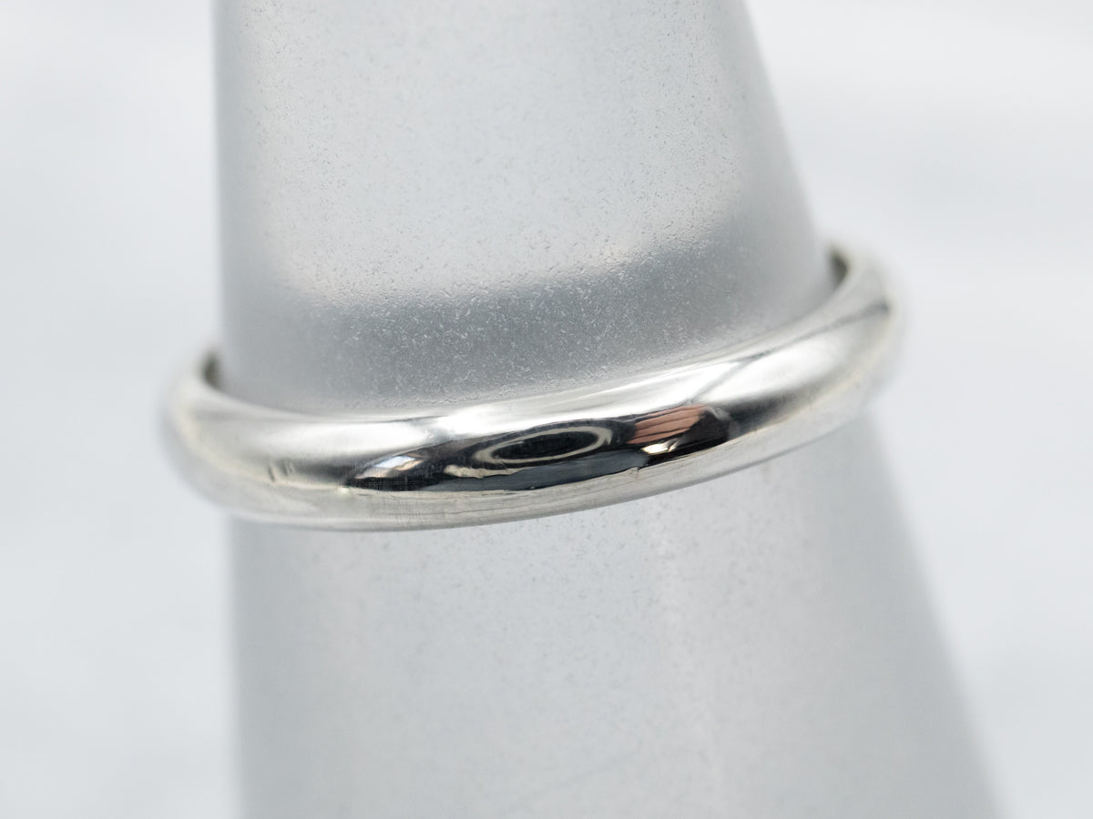Classic White Gold Wedding Band