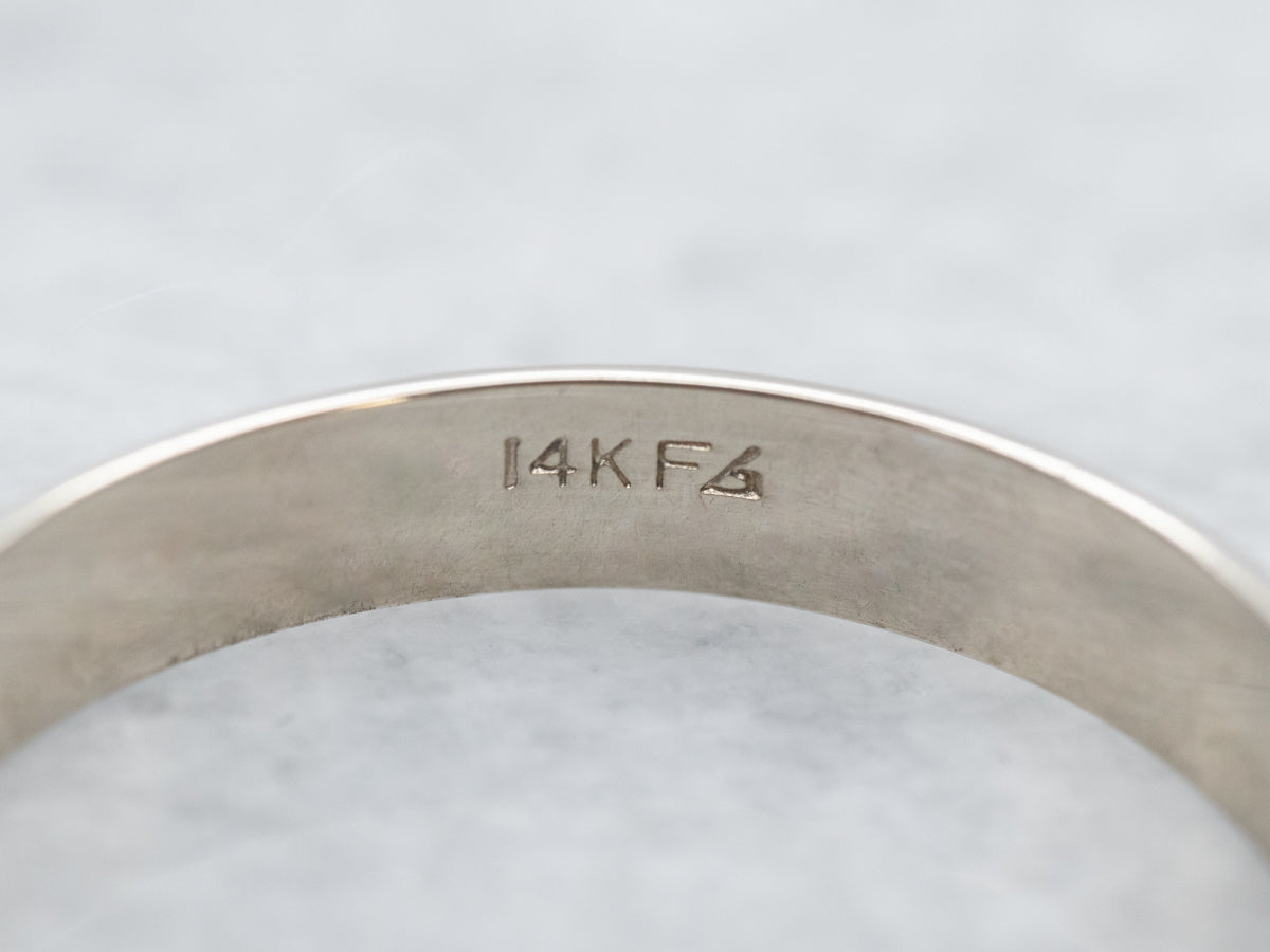 Classic White Gold Wedding Band