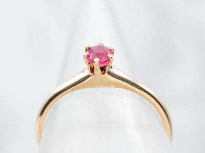 Stunning Vintage Ruby Solitaire Ring
