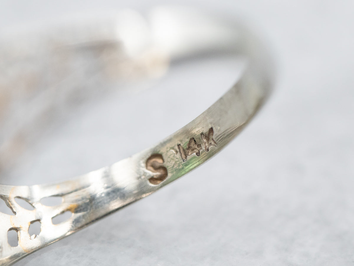 Exquisito anillo de granate Grossular Art Déco