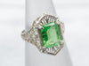 Exquisite Art Deco Grossular Garnet Ring