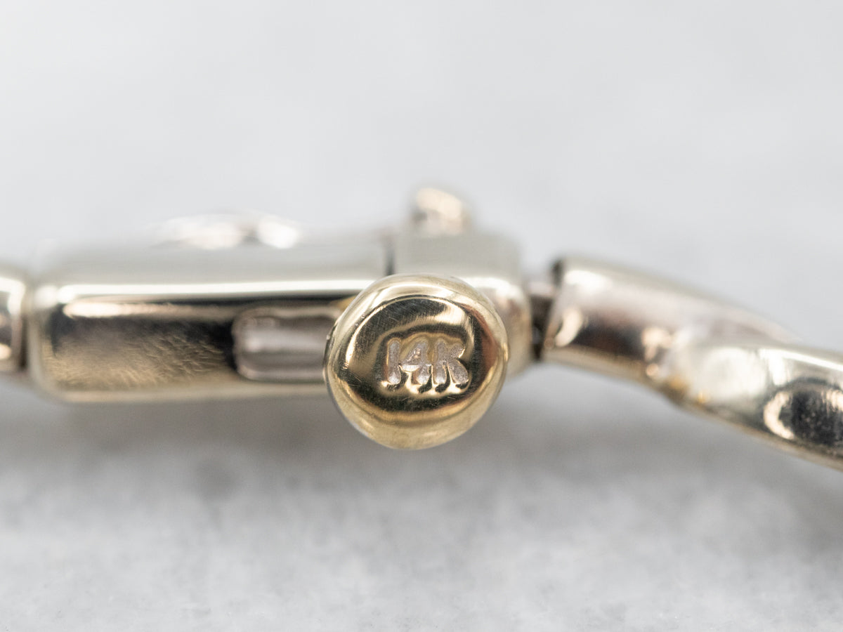 Modernist Offset Diamond Link Tennis Bracelet