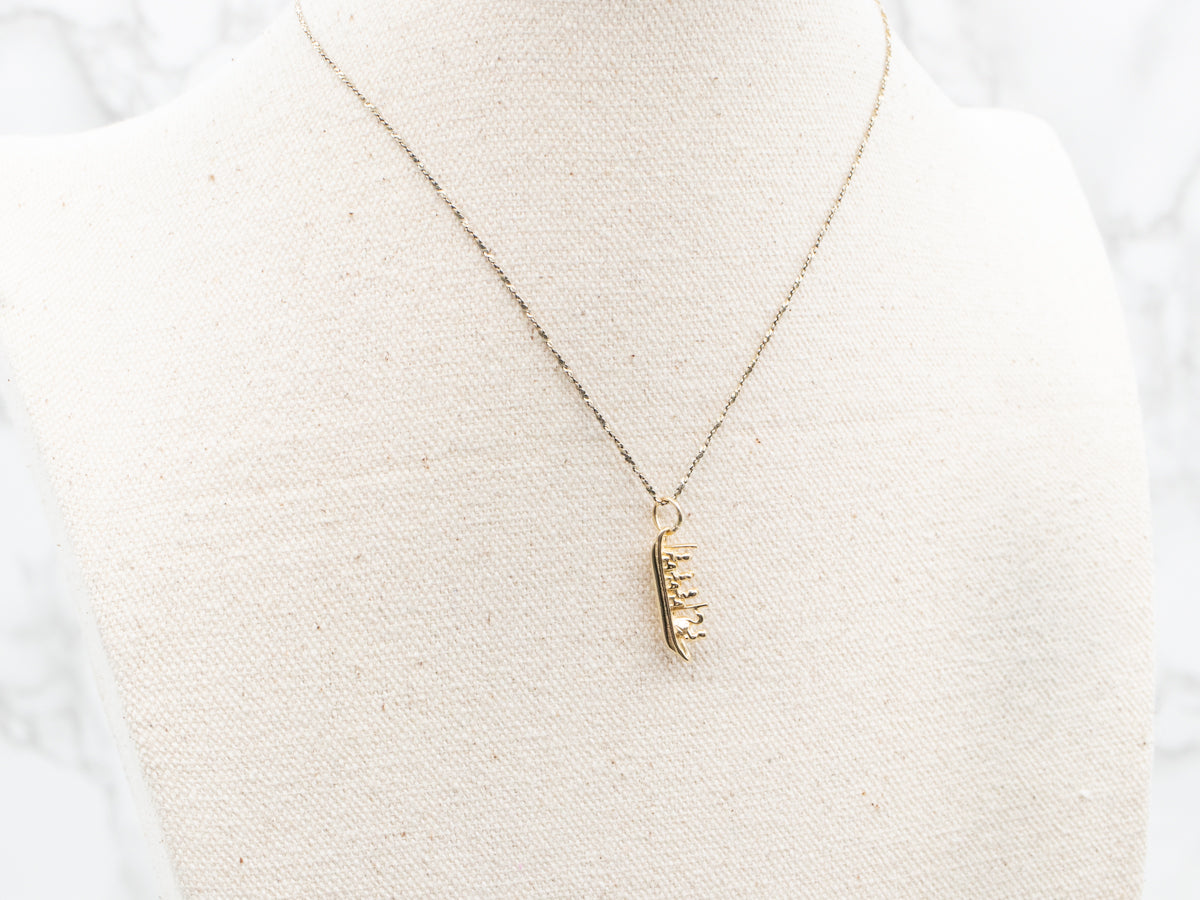 Dije de barco cisne dorado vintage