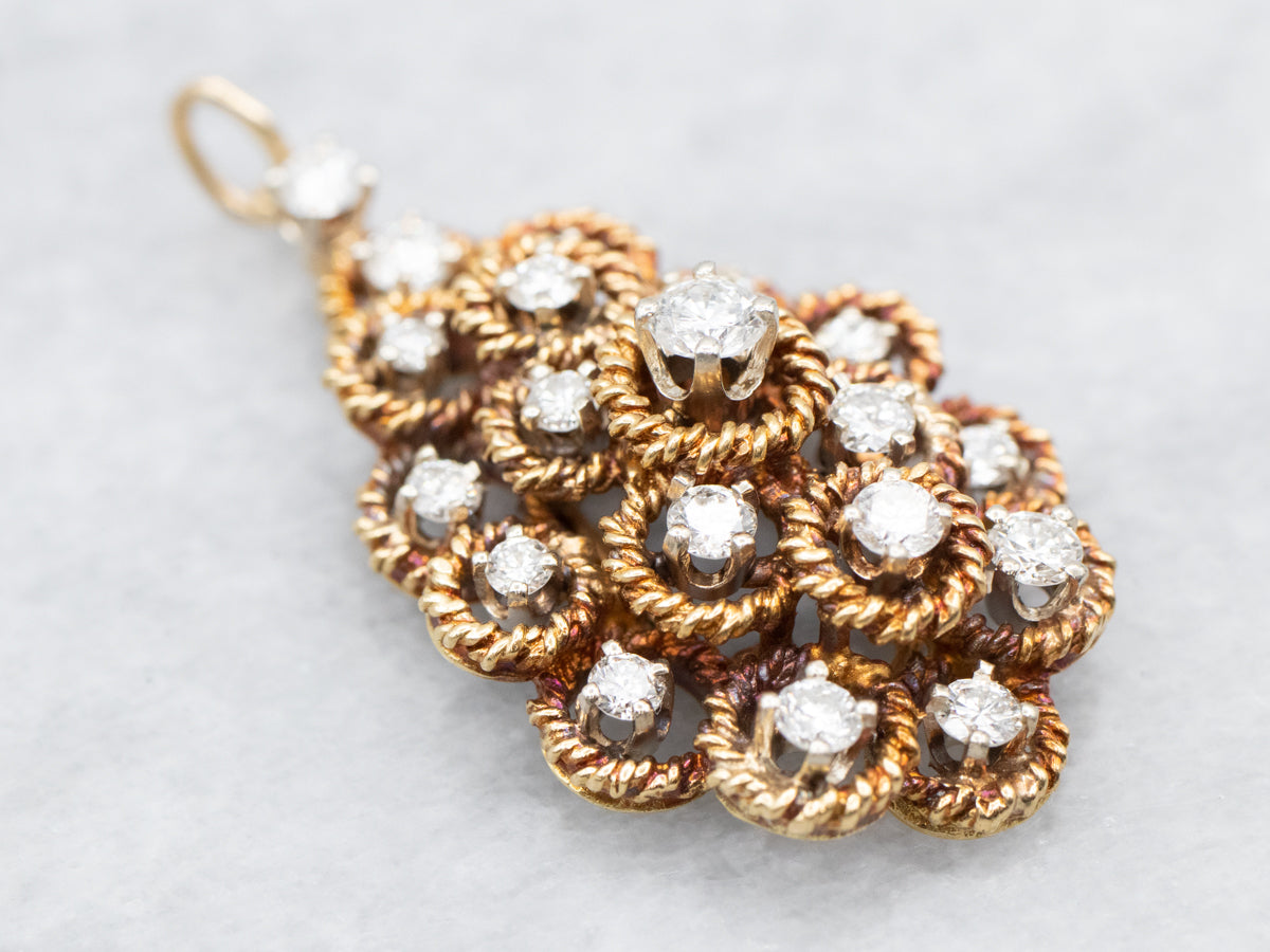 Colgante de racimo de diamantes náuticos