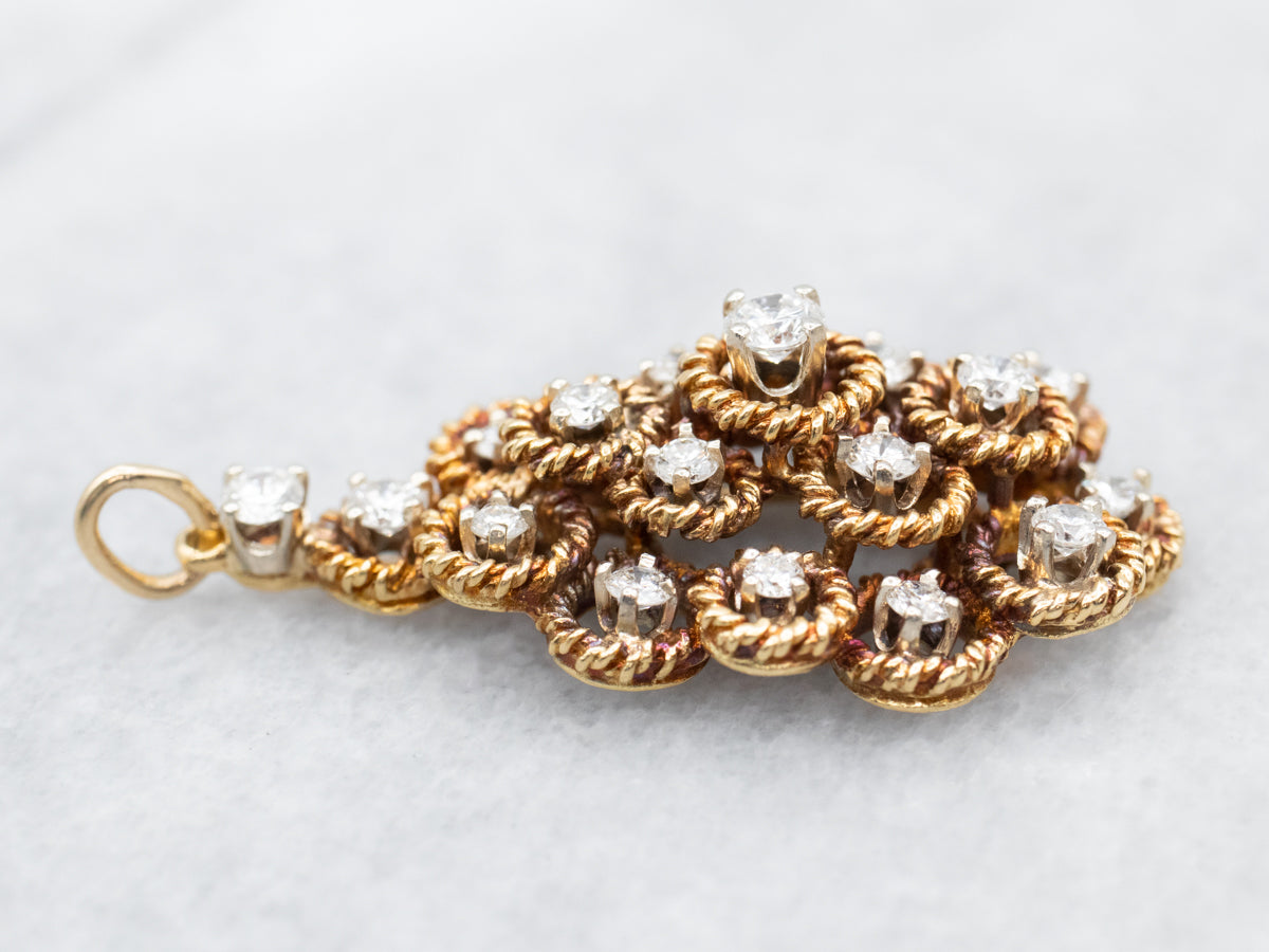 Colgante de racimo de diamantes náuticos