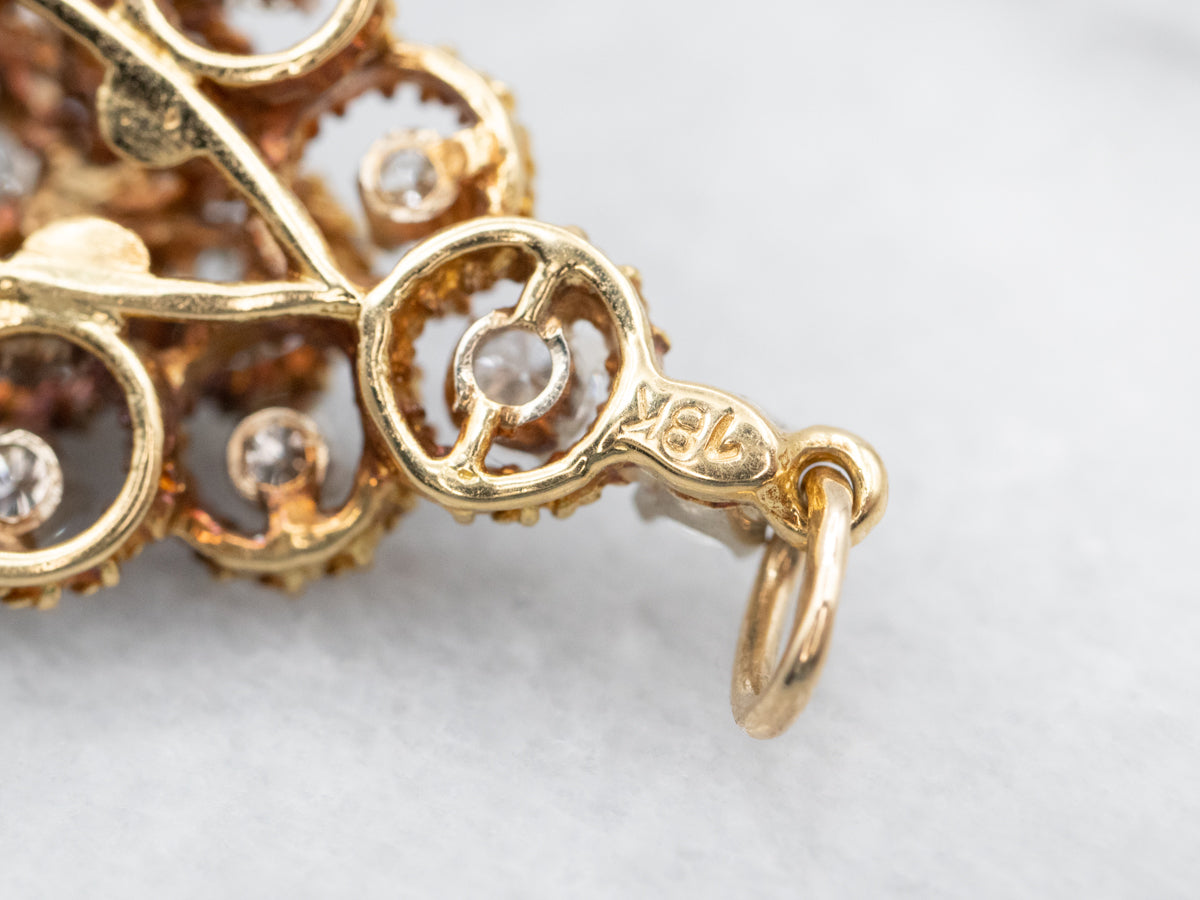 Colgante de racimo de diamantes náuticos