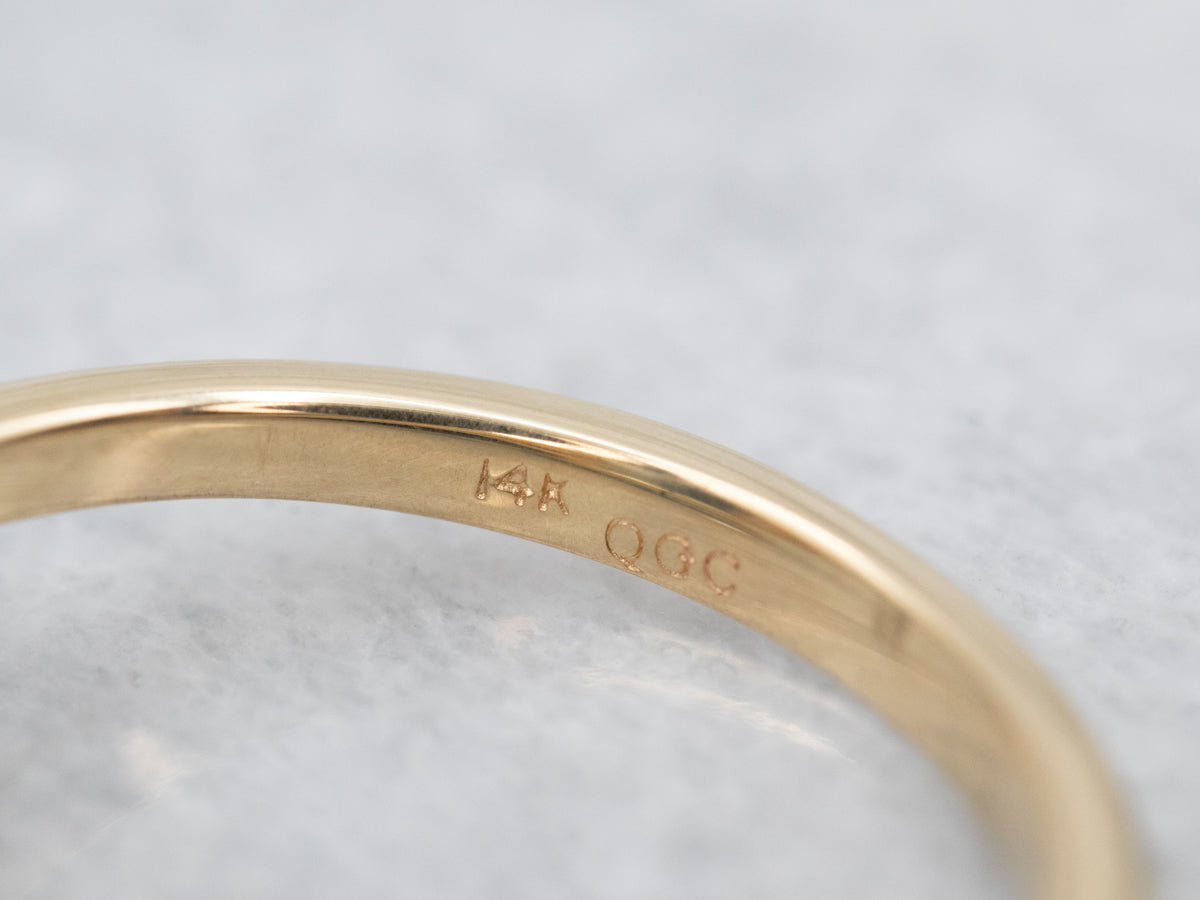 Vintage Yellow Gold Aquamarine Ring