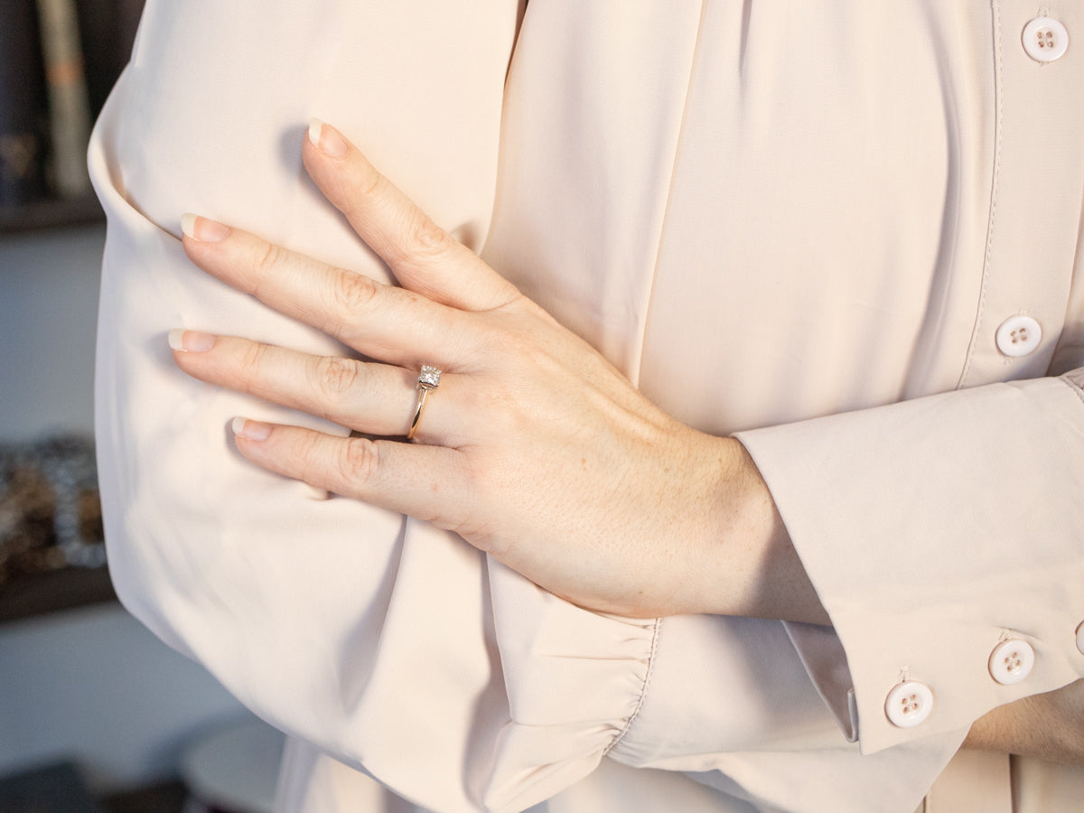 Vintage Diamond Solitaire Engagement Ring