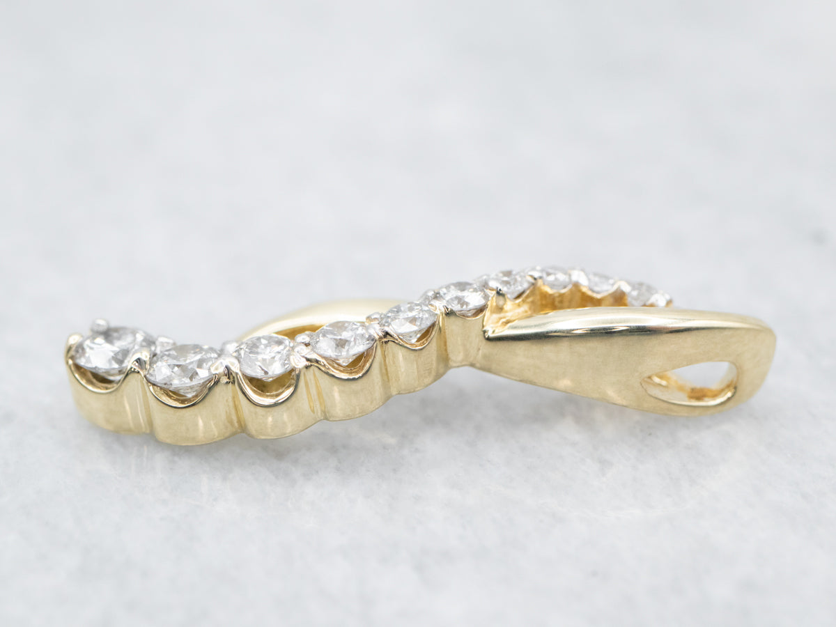 Gold Diamond Encrusted Infinity Pendant