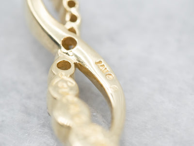Gold Diamond Encrusted Infinity Pendant
