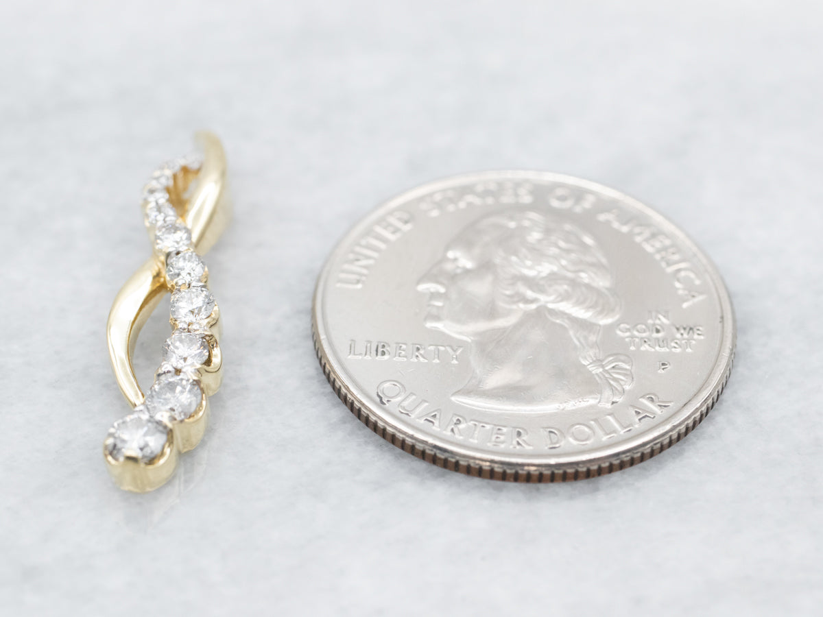 Gold Diamond Encrusted Infinity Pendant