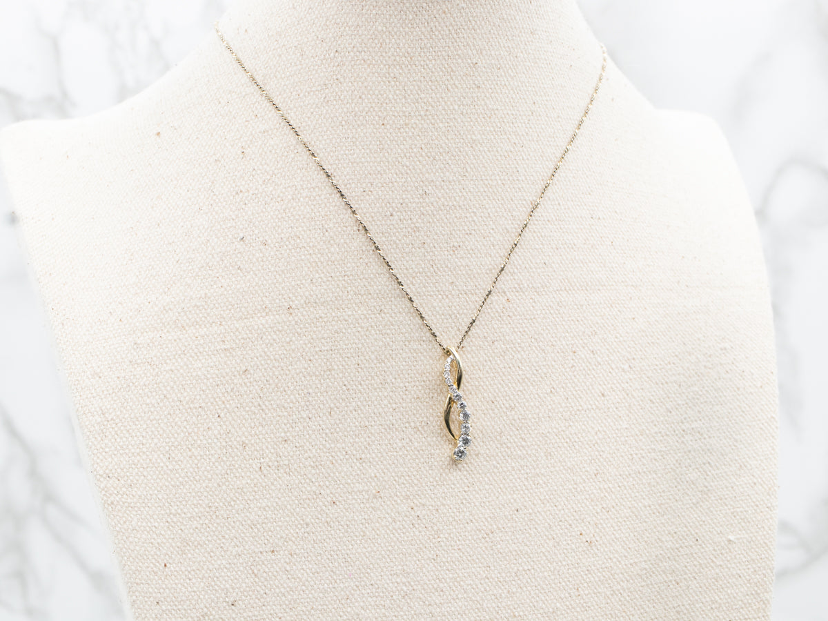 Gold Diamond Encrusted Infinity Pendant