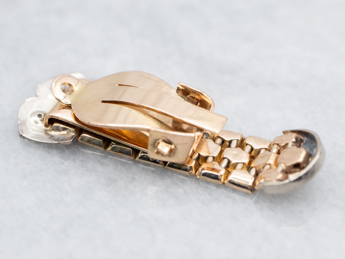 Diamond Honeycomb Link Drop Earrings