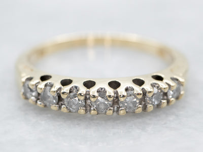 10K Yellow Gold Diamond Encrusted Band Ring