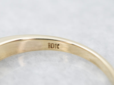 10K Yellow Gold Diamond Encrusted Band Ring