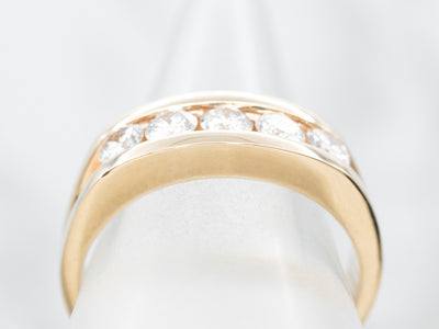 Diamond Encrusted Channel Set Engagement Band