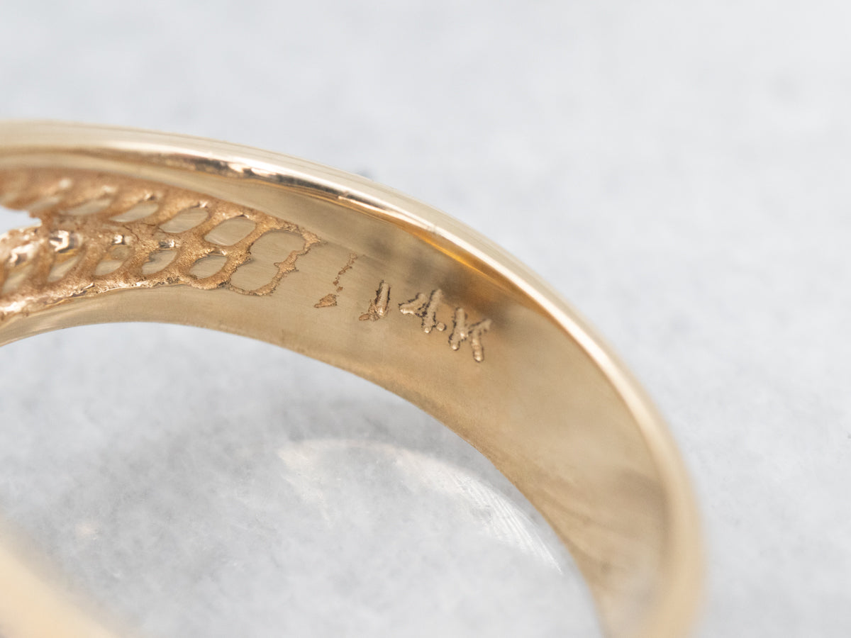 Rope Detail Citrine Cocktail Ring