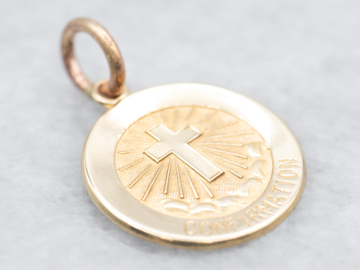 Vintage Confirmation Medal Pendant