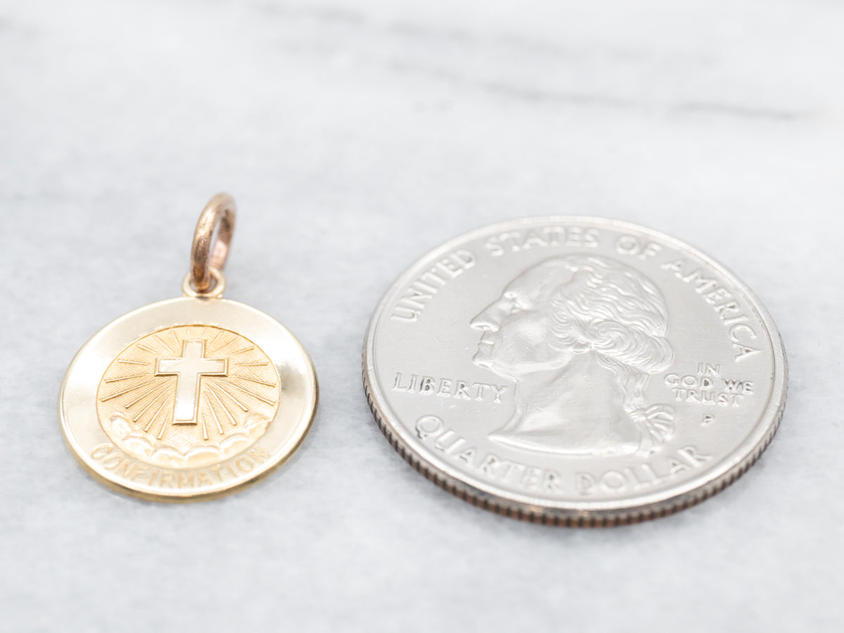 Vintage Confirmation Medal Pendant