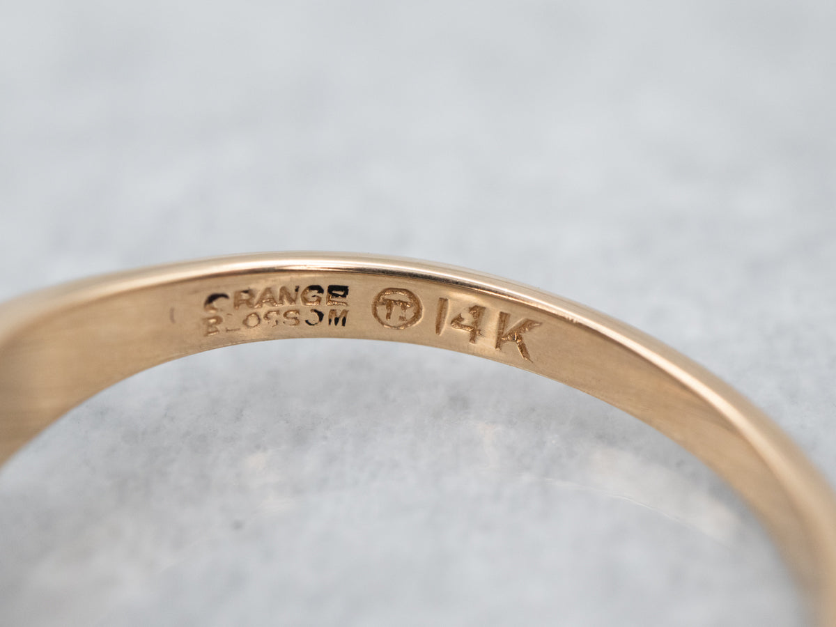 Orange Blossom Bi-Colored Sapphire Solitaire Ring