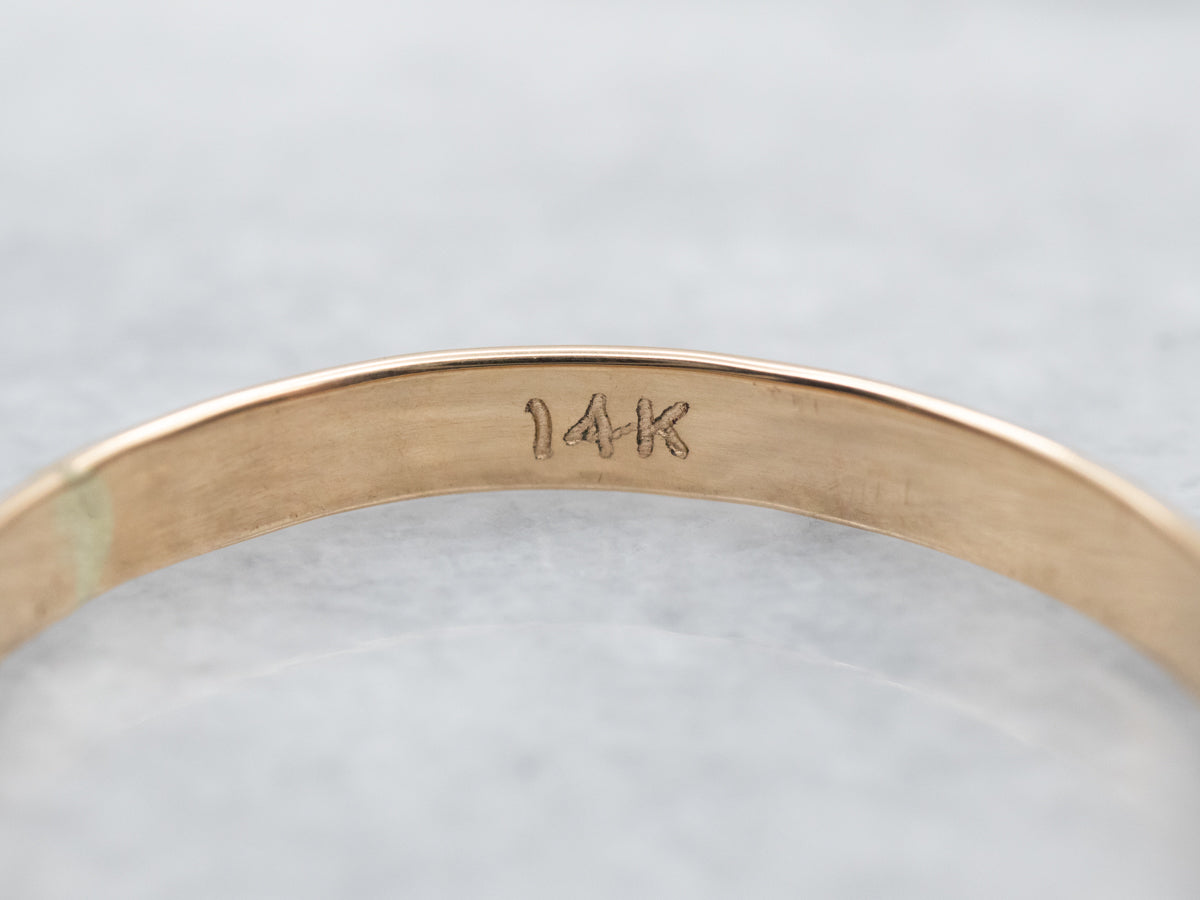 Forget-Me-Not Mixed Metal Pattern Band