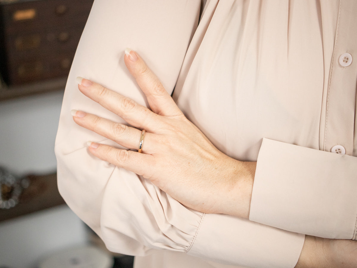 Forget-Me-Not Mixed Metal Pattern Band