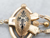 Victorian Black Enamel and Gold Pendant