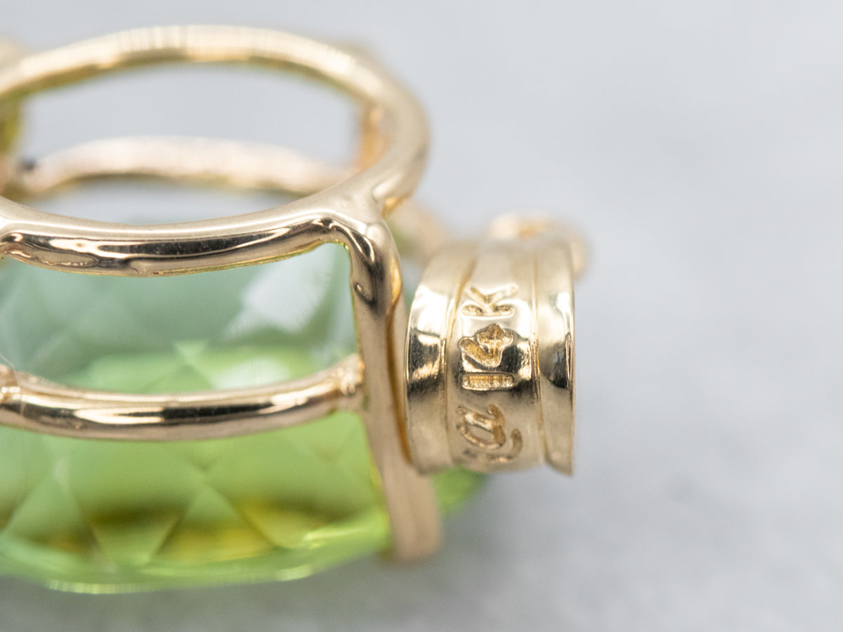 Colgante Solitario Turmalina Verde