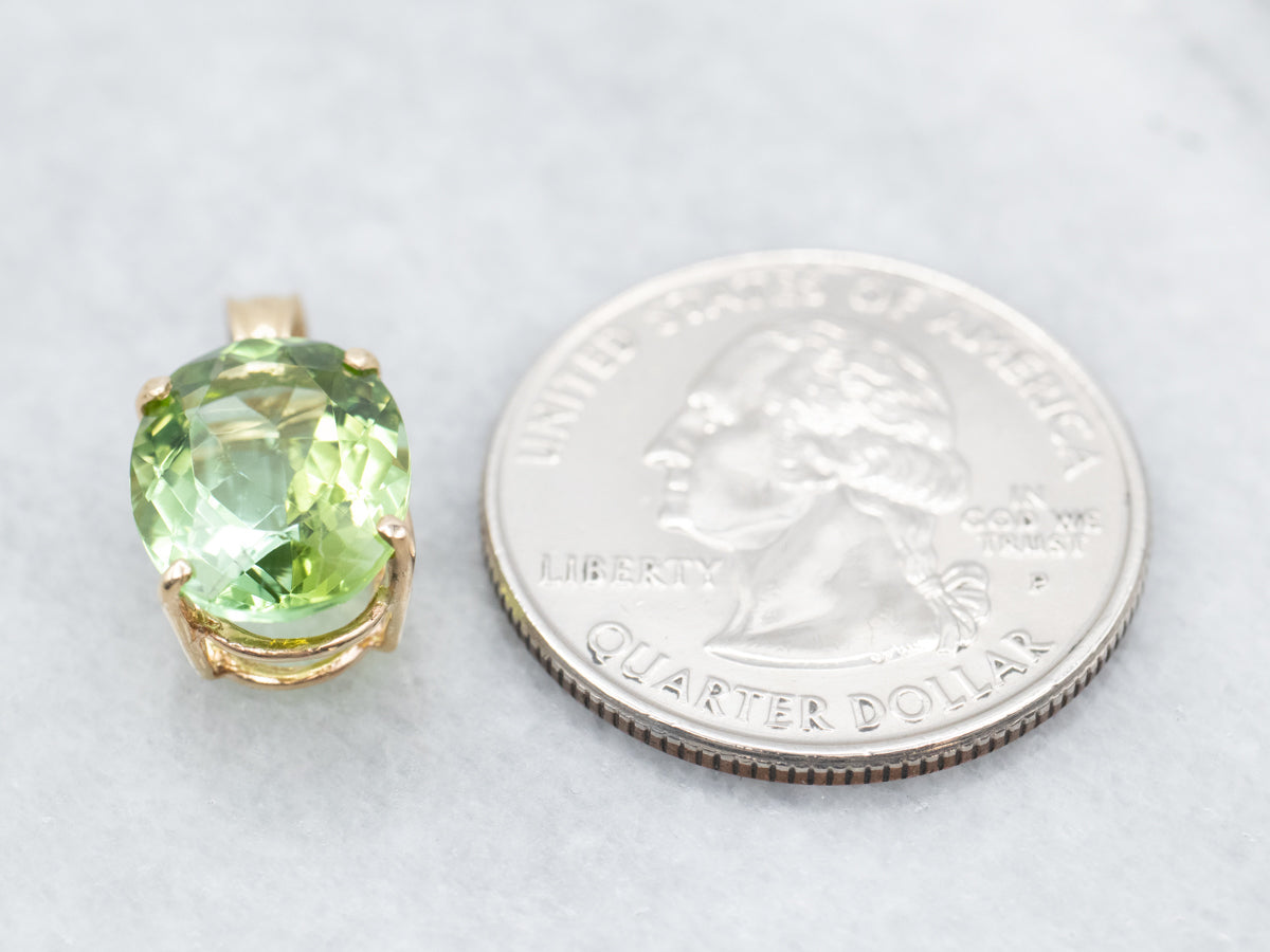 Colgante Solitario Turmalina Verde