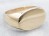 Bold East-West Oval Top Signet Ring
