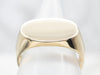 Bold East-West Oval Top Signet Ring
