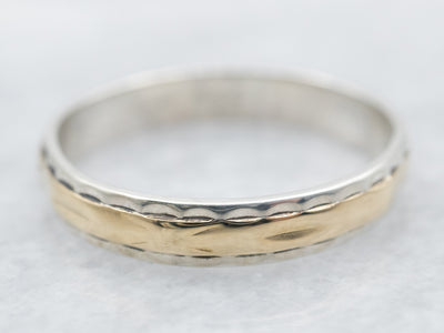 Vintage Sterling Silver and Gold Band