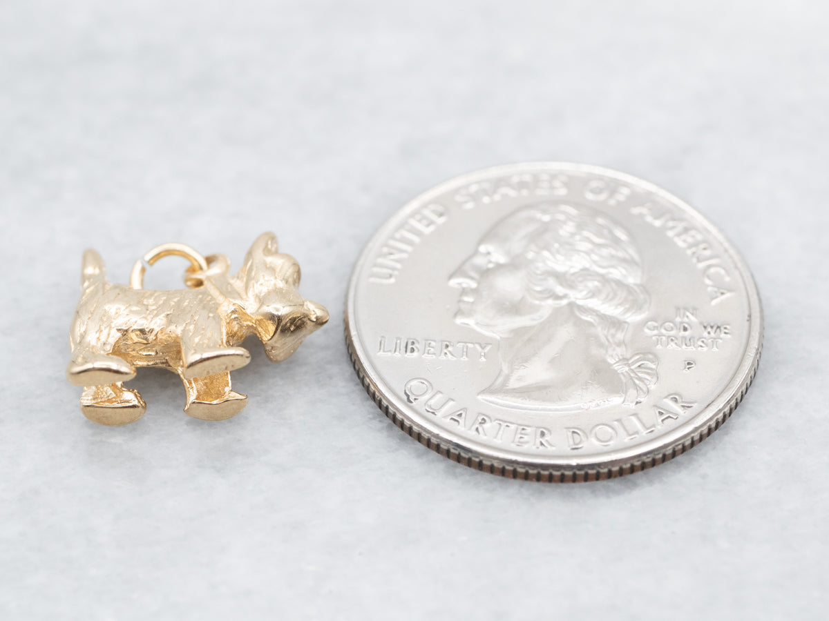 Scottish Terrier Puppy Charm Pendant