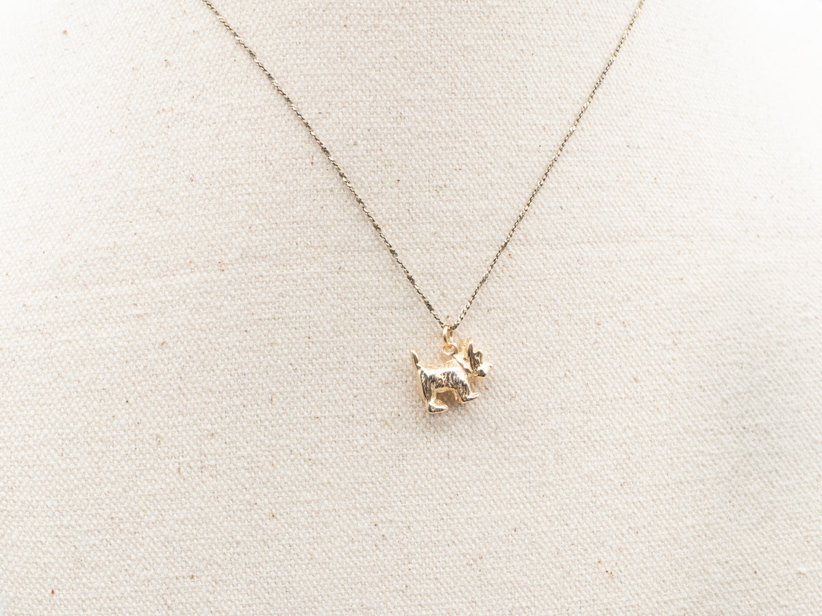 Scottish Terrier Puppy Charm Pendant