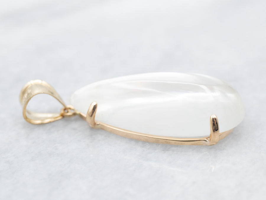 Large Moonstone and Gold Pendant