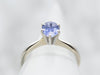 Simple Blue Sapphire Oval Solitaire Ring