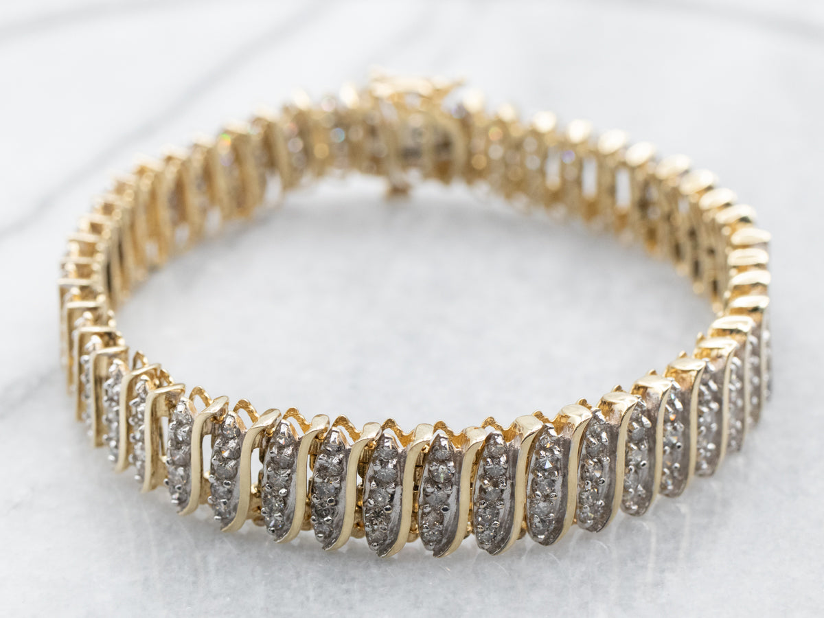 Diamond Line Tennis Bracelet 7.75 cts White Gold – SouthMiamiJewelers