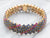 22K Yellow Gold Blue Sapphire and Ruby Encrusted Tennis Bracelet