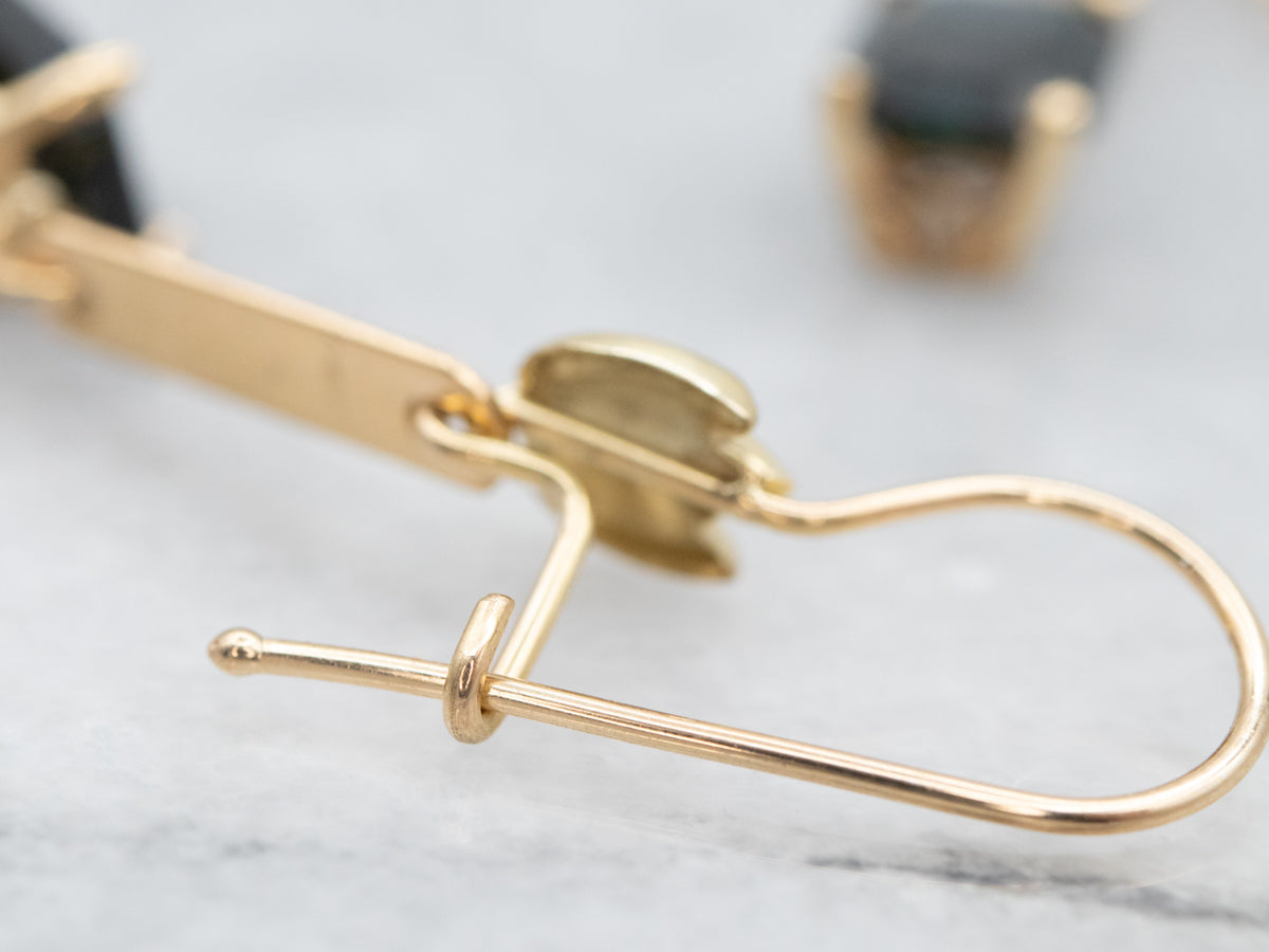 Botanical Blue Sapphire Drop Earrings