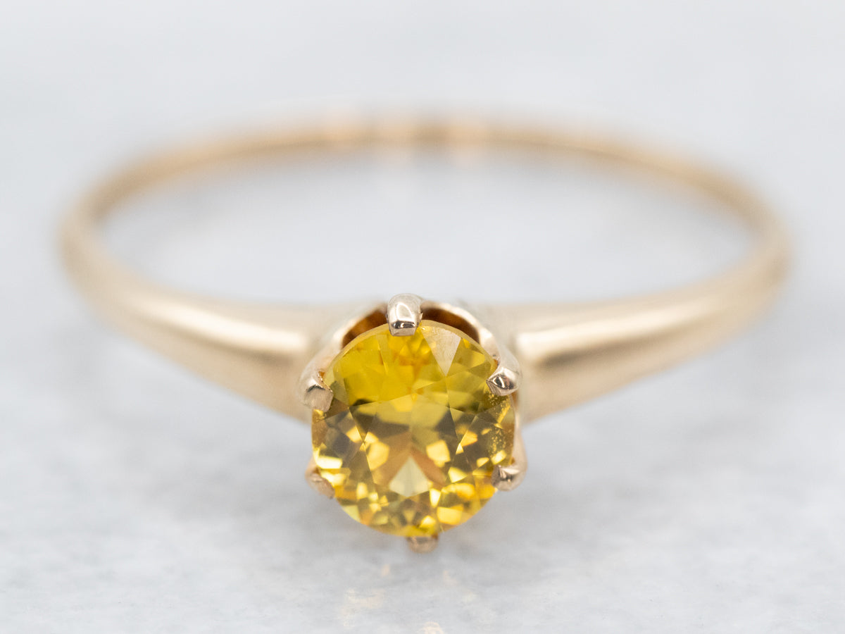 The Pinnacle Yellow Sapphire Gold Ring
