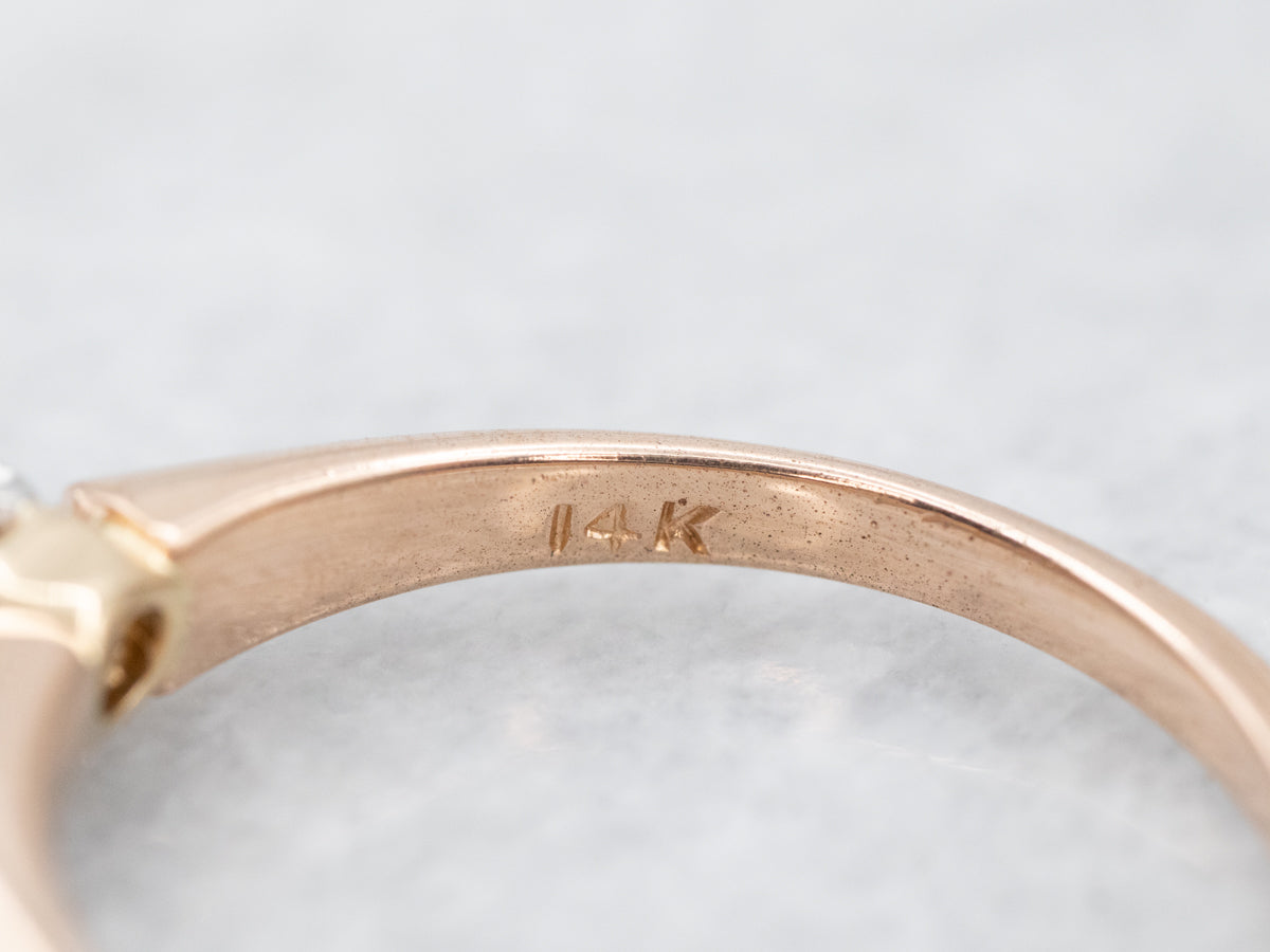 European Cut Diamond Solitaire Engagement Ring