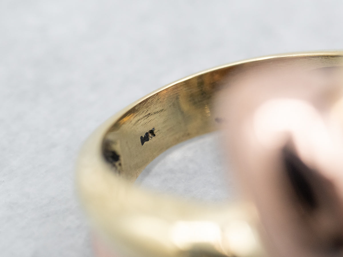 Modernist Two Tone Gold Statement Ring