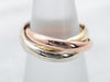 Tri Color Gold Rolling Band
