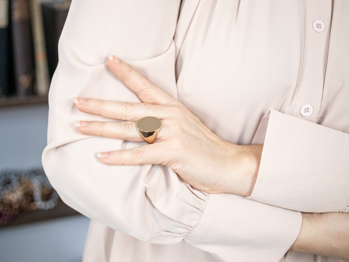 Bold Gold Signet Ring